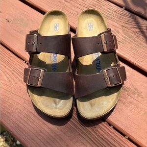 Birkenstock Dark Brown Double-Strap Sandals
